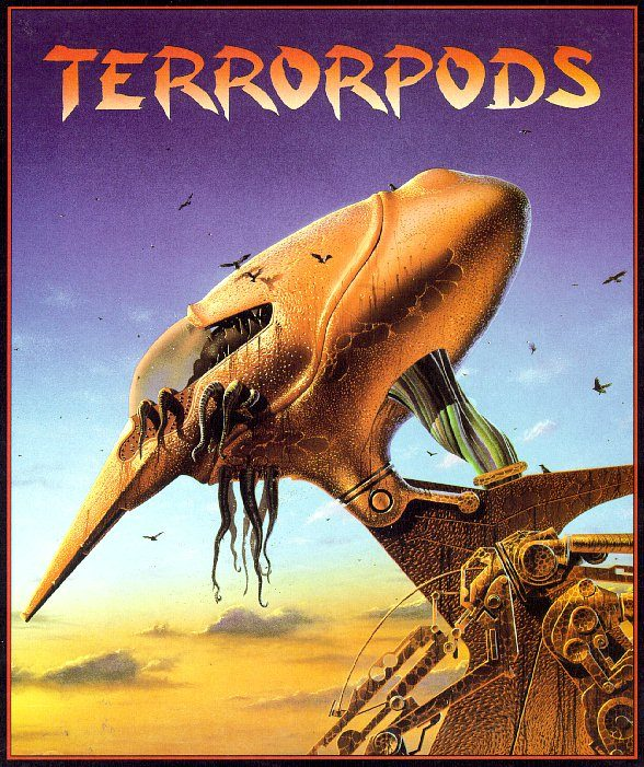 Terrorpods box art for Amiga